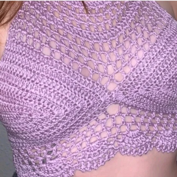 Bohemian Lavender Bralette or Crop top. - Picture 2 of 6